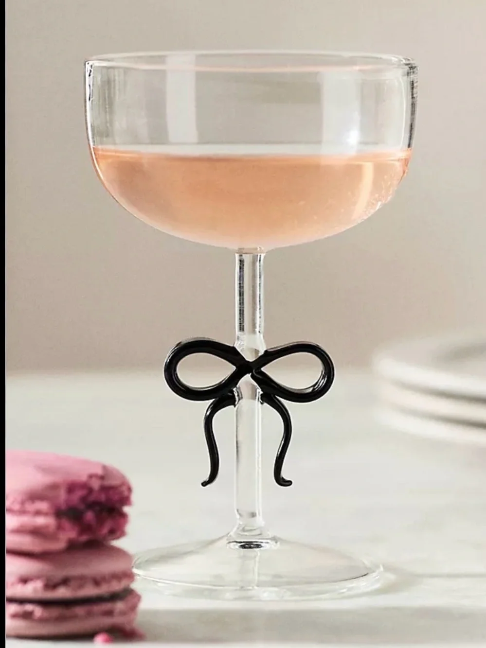 Anthropologie Benedita Bow Coupe Glass New in Box